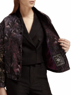 Scotch & Soda Printed Jacquard Bomber Jacket -Scotch & Soda 169373 Midnight 20Slate MDL DTL1