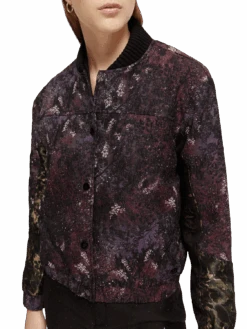 Scotch & Soda Printed Jacquard Bomber Jacket -Scotch & Soda 169373 Midnight 20Slate MDL DTL2