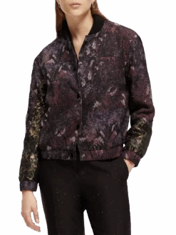 Scotch & Soda Printed Jacquard Bomber Jacket