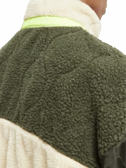 Scotch & Soda Panelled Quilted Teddy Jacket -Scotch & Soda 169383 Combo 20A NHD DTL2