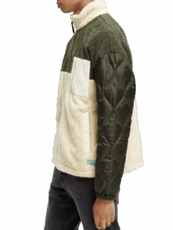 Scotch & Soda Panelled Quilted Teddy Jacket -Scotch & Soda 169383 Combo 20A NHD SDE