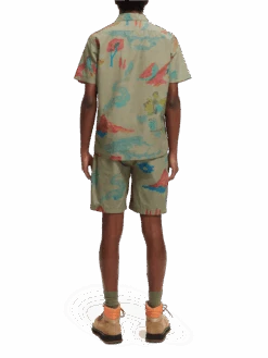 Scotch & Soda Printed Organic Cotton Short-Sleeved Shirt -Scotch & Soda 169387 Combo 20A NHD BCK