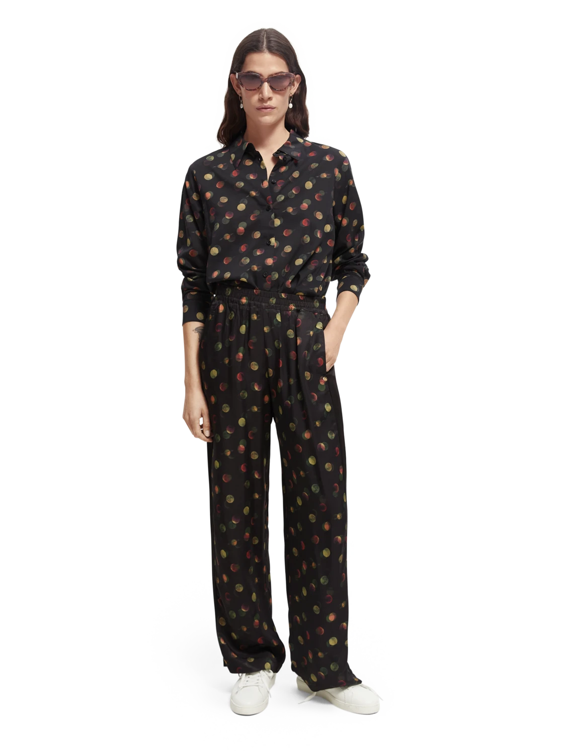 Scotch & Soda The Gia Mid-Rise Wide-Leg Elasticated Trousers 14 Scotch & Soda The Gia Mid-Rise Wide-Leg Elasticated Trousers - Image 12