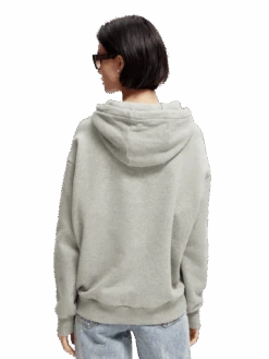 Scotch & Soda Loose Fit Organic Cotton Artwork Hoodie 22 Scotch & Soda Loose Fit Organic Cotton Artwork Hoodie -Scotch & Soda 169412 Grey 20Melange MDL BCK