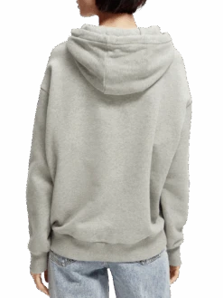 Scotch & Soda Loose Fit Organic Cotton Artwork Hoodie 16 Scotch & Soda Loose Fit Organic Cotton Artwork Hoodie -Scotch & Soda 169412 Grey 20Melange NHD BCK
