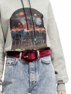 Scotch & Soda Loose Fit Organic Cotton Artwork Hoodie 17 Scotch & Soda Loose Fit Organic Cotton Artwork Hoodie -Scotch & Soda 169412 Grey 20Melange NHD DTL1