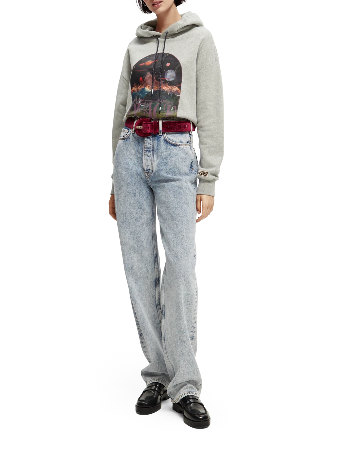 Scotch & Soda Loose Fit Organic Cotton Artwork Hoodie 4 Scotch & Soda Loose Fit Organic Cotton Artwork Hoodie - Image 2