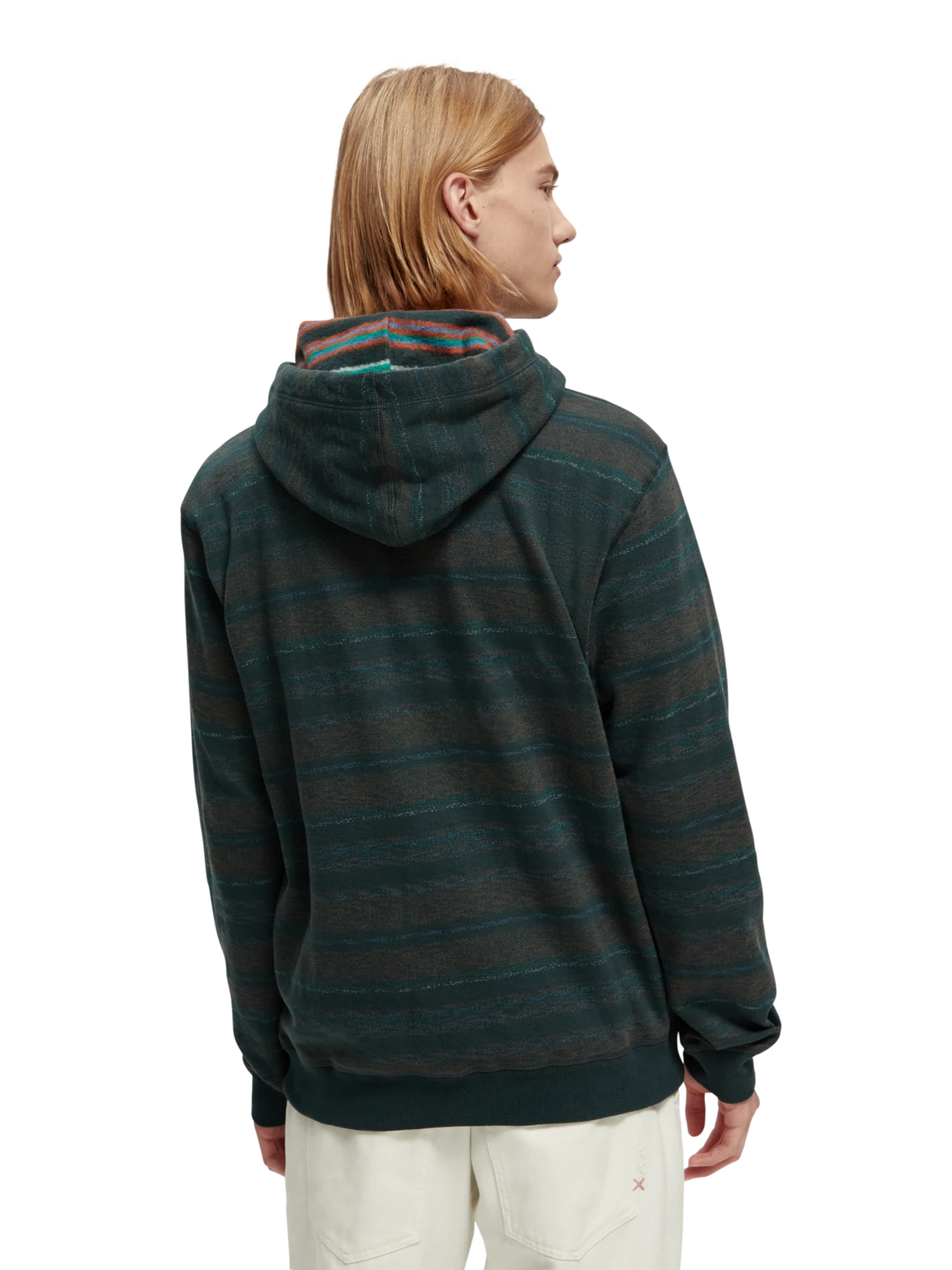 Scotch & Soda Striped Contrast-Lined Hoodie 11 Scotch & Soda Striped Contrast-Lined Hoodie - Image 9