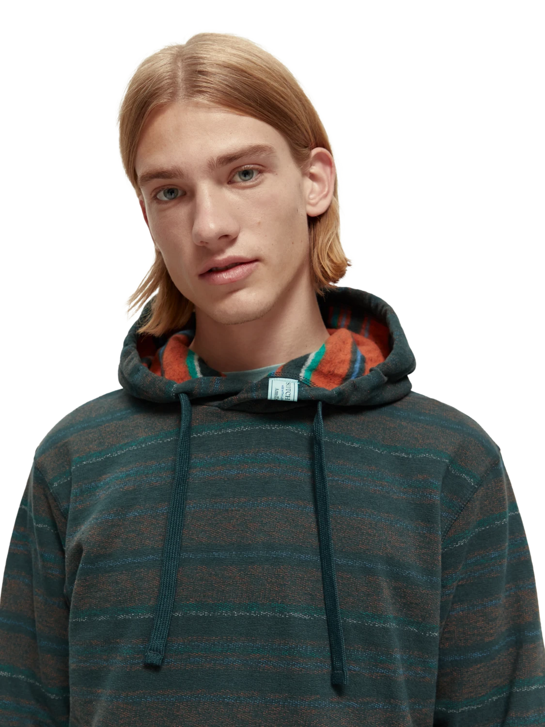 Scotch & Soda Striped Contrast-Lined Hoodie 13 Scotch & Soda Striped Contrast-Lined Hoodie - Image 11