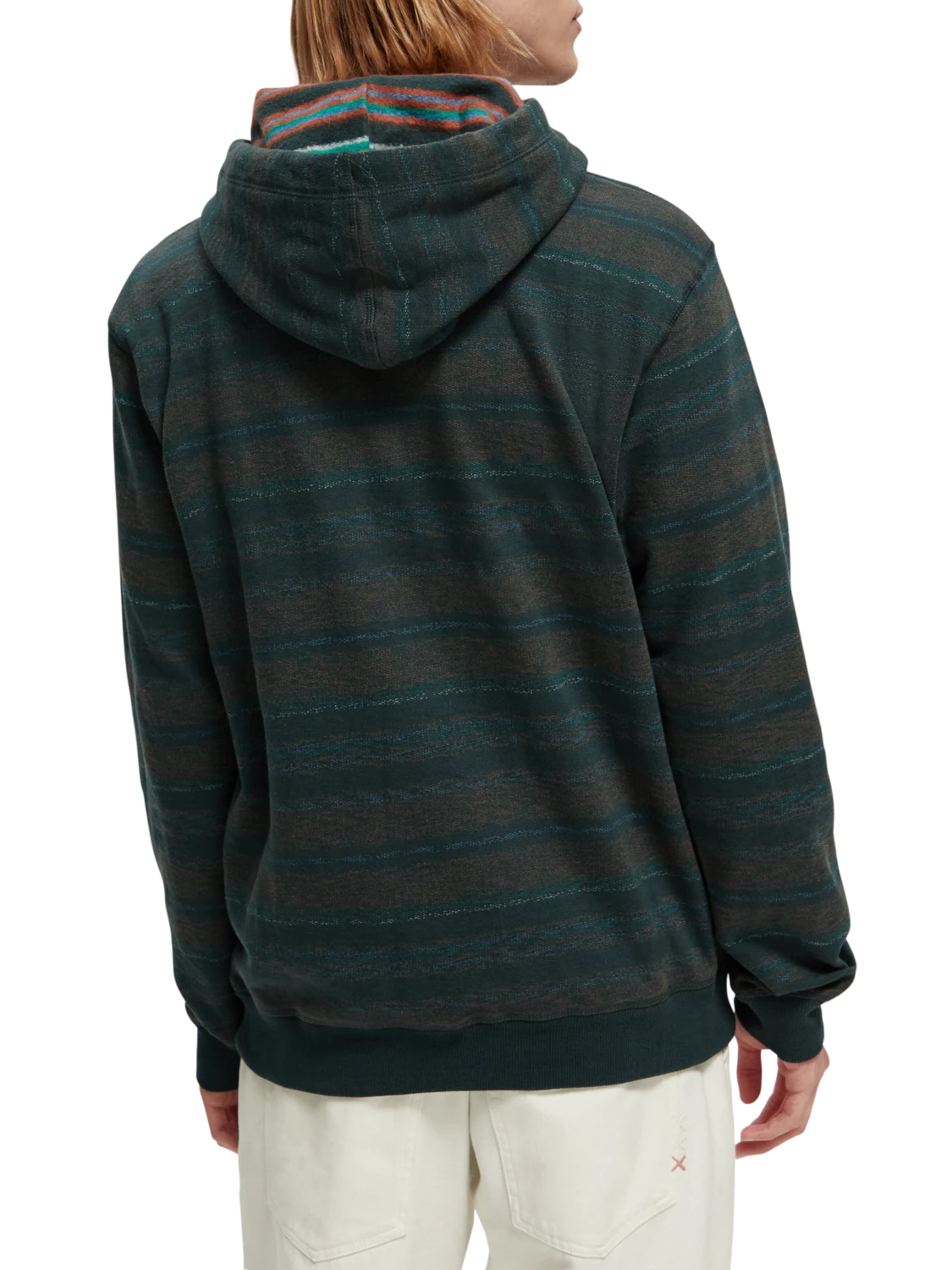 Scotch & Soda Striped Contrast-Lined Hoodie 5 Scotch & Soda Striped Contrast-Lined Hoodie - Image 3