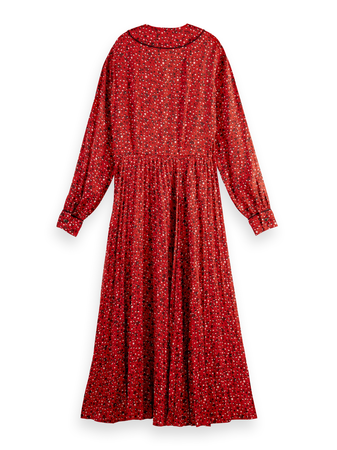 Scotch & Soda Long-Sleeved Pleated Midi Dress 8 Scotch & Soda Long-Sleeved Pleated Midi Dress - Image 6