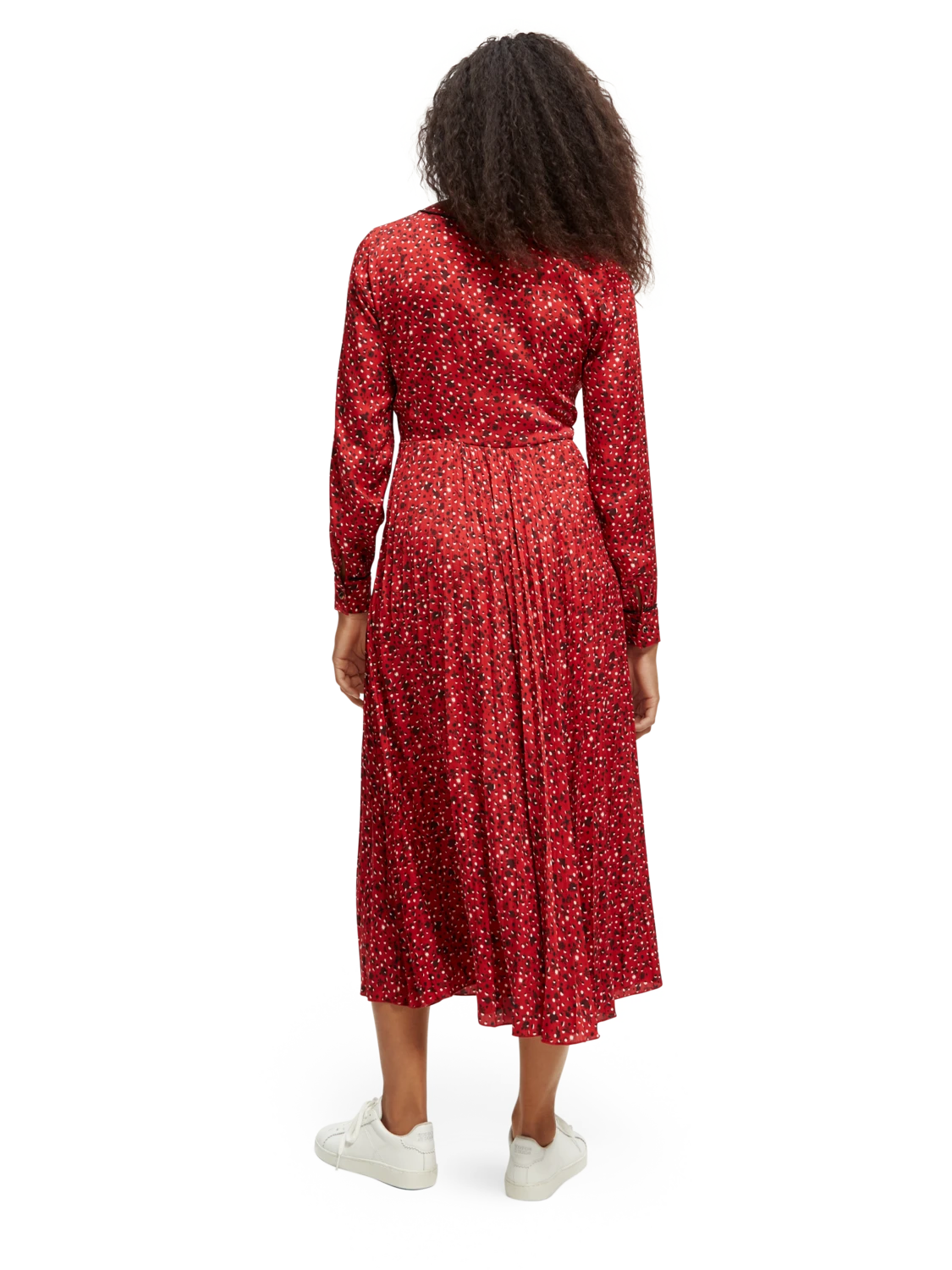 Scotch & Soda Long-Sleeved Pleated Midi Dress 11 Scotch & Soda Long-Sleeved Pleated Midi Dress - Image 9