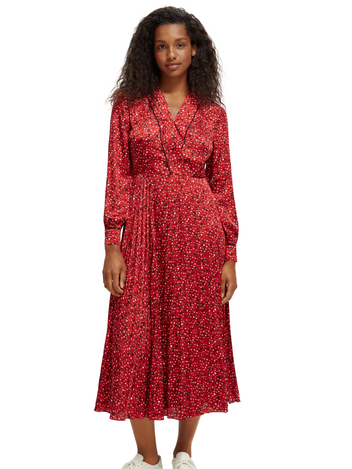 Scotch & Soda Long-Sleeved Pleated Midi Dress 12 Scotch & Soda Long-Sleeved Pleated Midi Dress - Image 10