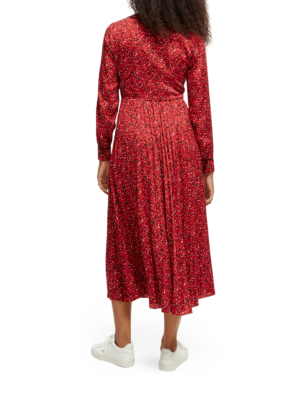 Scotch & Soda Long-Sleeved Pleated Midi Dress 5 Scotch & Soda Long-Sleeved Pleated Midi Dress - Image 3