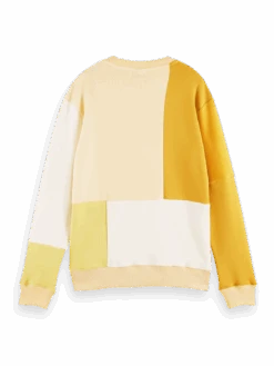 Scotch & Soda Organic Brushed Felpa Panelled Sweatshirt 19 Scotch & Soda Organic Brushed Felpa Panelled Sweatshirt -Scotch & Soda 169600 Combo 20A BCK