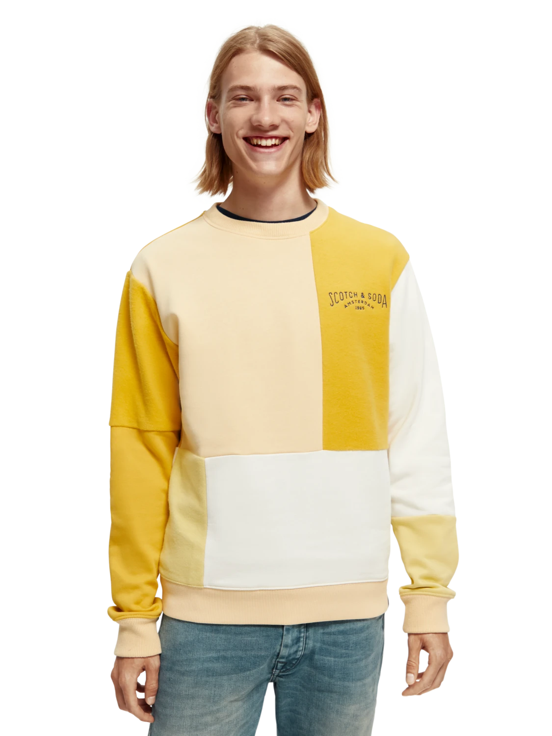 Scotch & Soda Organic Brushed Felpa Panelled Sweatshirt 12 Scotch & Soda Organic Brushed Felpa Panelled Sweatshirt - Image 10