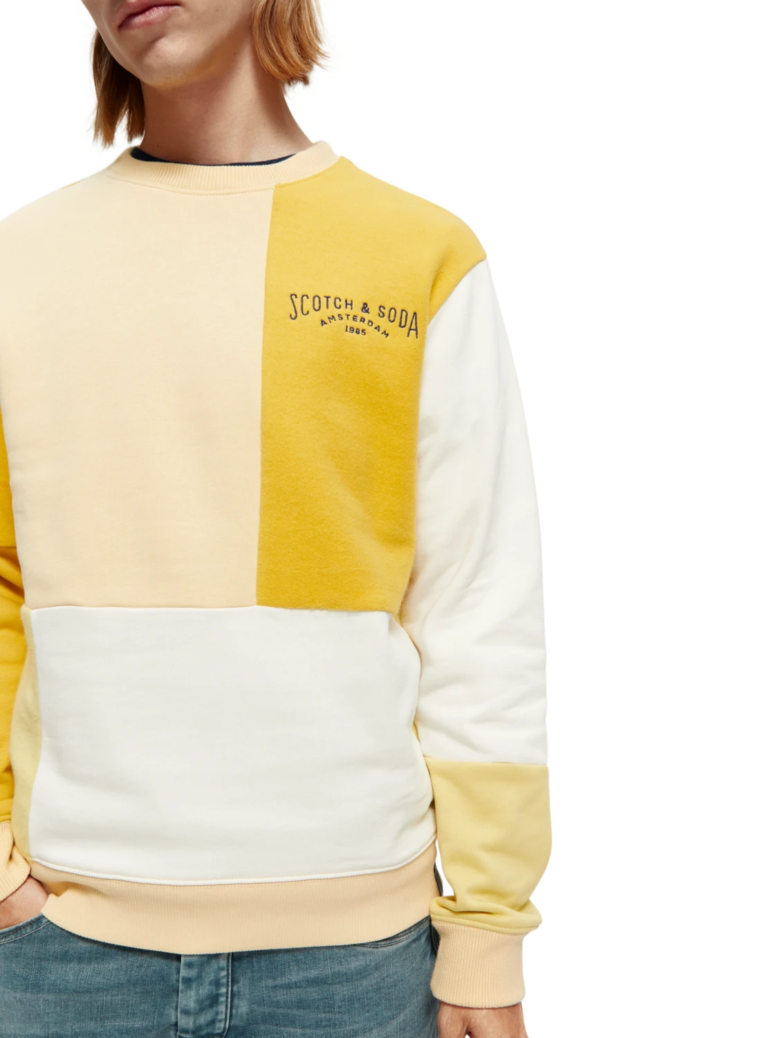 Scotch & Soda Organic Brushed Felpa Panelled Sweatshirt 13 Scotch & Soda Organic Brushed Felpa Panelled Sweatshirt - Image 11