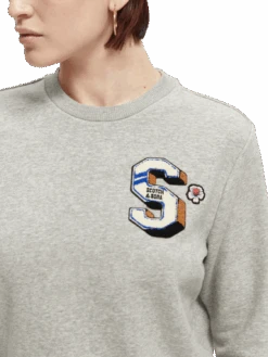 Scotch & Soda Regular-Fit Artwork Crewneck Sweatshirt 24 Scotch & Soda Regular-Fit Artwork Crewneck Sweatshirt -Scotch & Soda 169610 Light 20Heather 20Grey MDL DTL1