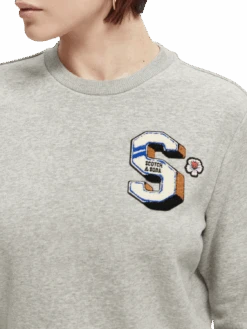 Scotch & Soda Regular-Fit Artwork Crewneck Sweatshirt 17 Scotch & Soda Regular-Fit Artwork Crewneck Sweatshirt -Scotch & Soda 169610 Light 20Heather 20Grey NHD DTL1