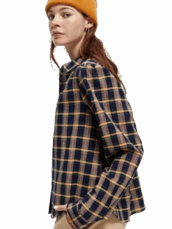 Scotch & Soda Checked Slim Fit Shirt 24 Scotch & Soda Checked Slim Fit Shirt -Scotch & Soda 169617 Blue 20Spruce 20Plaid MDL DTL1