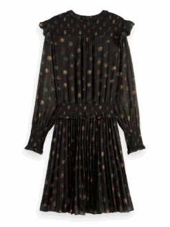 Scotch & Soda Printed Smocked Mini Dress -Scotch & Soda 169628 Planets BCK