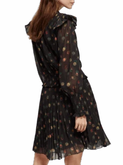 Scotch & Soda Printed Smocked Mini Dress -Scotch & Soda 169628 Planets NHD BCK