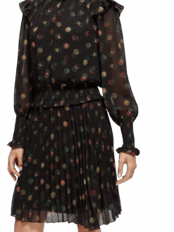 Scotch & Soda Printed Smocked Mini Dress -Scotch & Soda 169628 Planets NHD DTL1