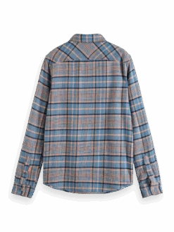 Scotch & Soda Regular Fit Checked Brushed Flannel Shirt -Scotch & Soda 169732 Combo 20B BCK
