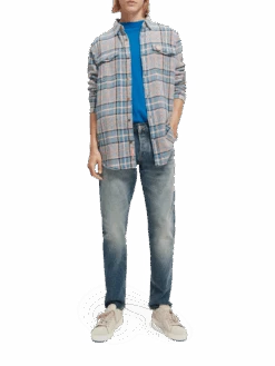 Scotch & Soda Regular Fit Checked Brushed Flannel Shirt -Scotch & Soda 169732 Combo 20B NHD FNT