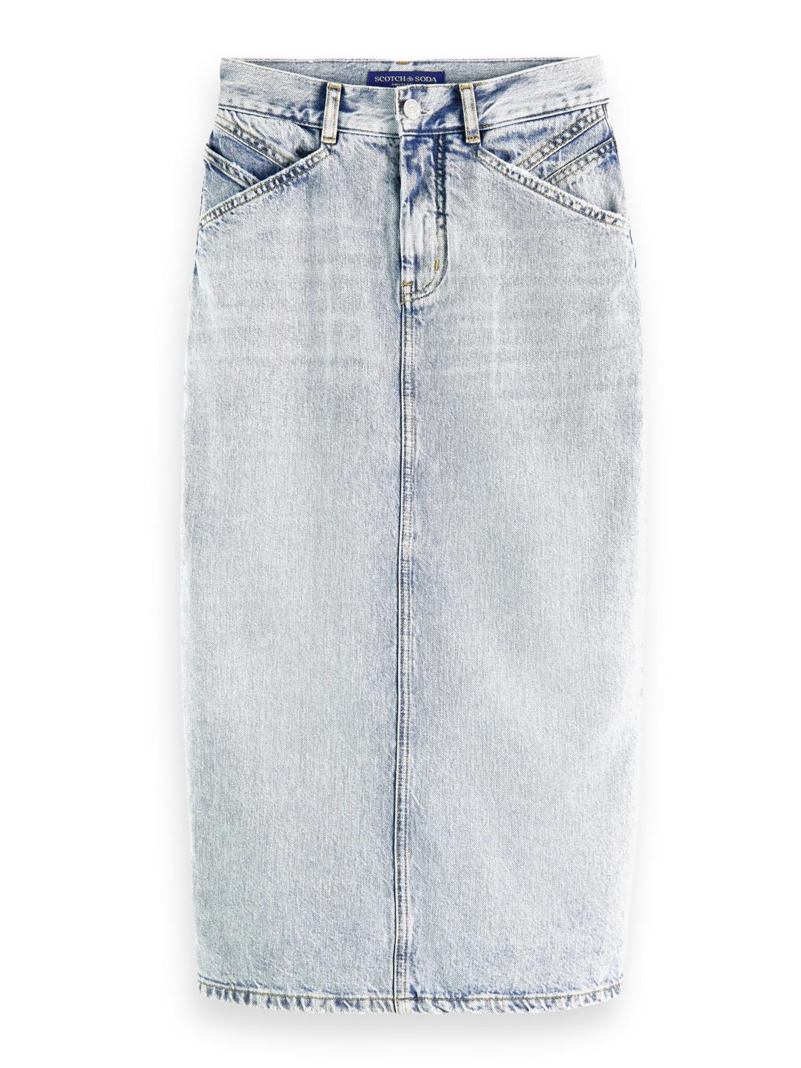 Scotch & Soda High-Rise Structured Denim Midi Pencil Skirt 7 Scotch & Soda High-Rise Structured Denim Midi Pencil Skirt - Image 5