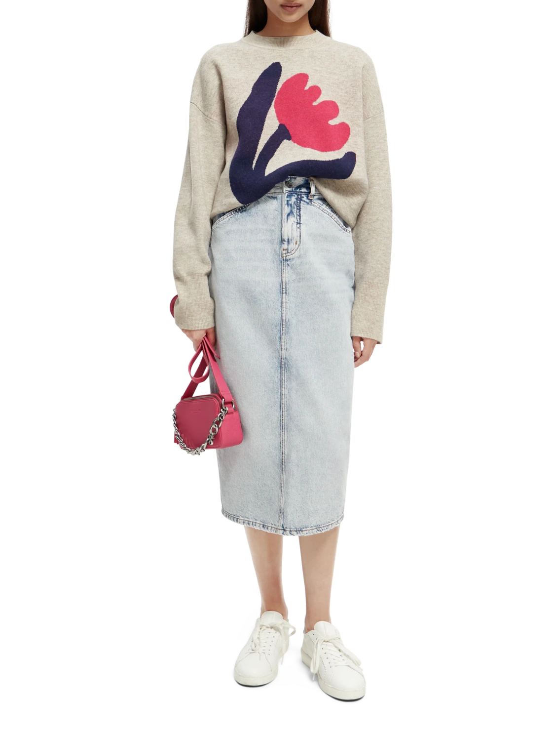 Scotch & Soda High-Rise Structured Denim Midi Pencil Skirt 4 Scotch & Soda High-Rise Structured Denim Midi Pencil Skirt - Image 2