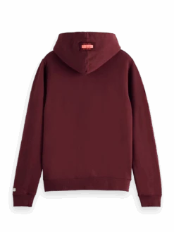 Scotch & Soda Felpa Artwork Hoodie -Scotch & Soda 169765 Bordeaux BCK