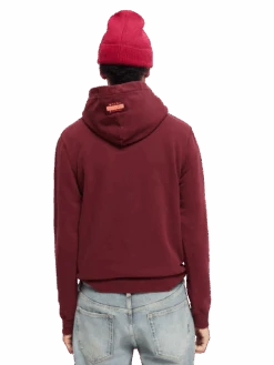 Scotch & Soda Felpa Artwork Hoodie -Scotch & Soda 169765 Bordeaux MDL BCK