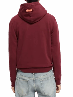 Scotch & Soda Felpa Artwork Hoodie -Scotch & Soda 169765 Bordeaux NHD BCK