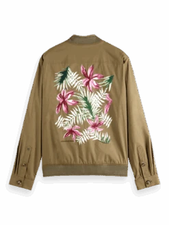 Scotch & Soda Lightweight Organic Cotton Poplin Blouson -Scotch & Soda 169822 Khaki BCK