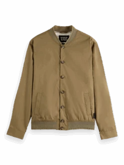 Scotch & Soda Lightweight Organic Cotton Poplin Blouson -Scotch & Soda 169822 Khaki FNT