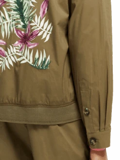 Scotch & Soda Lightweight Organic Cotton Poplin Blouson -Scotch & Soda 169822 Khaki NHD DTL1