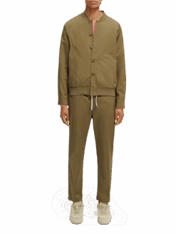 Scotch & Soda Lightweight Organic Cotton Poplin Blouson -Scotch & Soda 169822 Khaki NHD DTL2