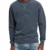 Scotch & Soda Structured Garment-Dyed Sweatshirt -Scotch & Soda 169892 Night NHD CRP