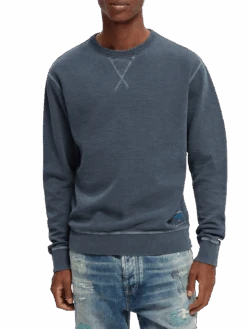 Scotch & Soda Structured Garment-Dyed Sweatshirt