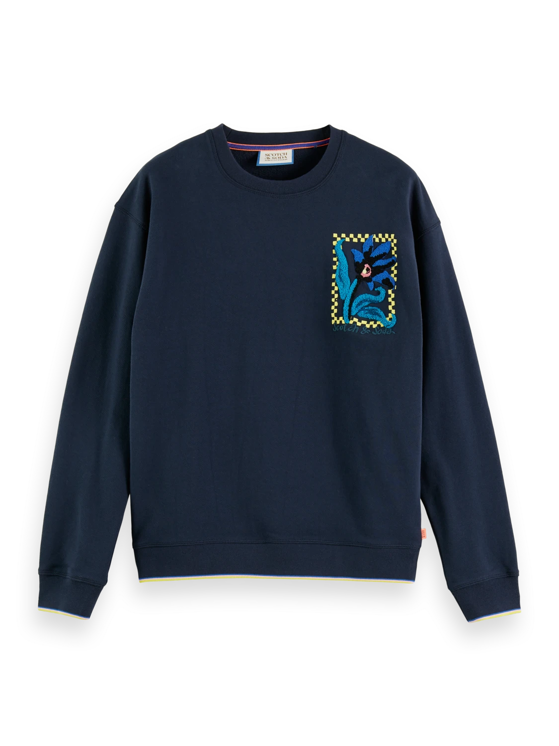 Scotch & Soda Loose Fit Organic Floral Artwork Sweatshirt 7 Scotch & Soda Loose Fit Organic Floral Artwork Sweatshirt - Image 5