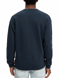 Scotch & Soda Loose Fit Organic Floral Artwork Sweatshirt 12 Scotch & Soda Loose Fit Organic Floral Artwork Sweatshirt -Scotch & Soda 169905 Night NHD BCK