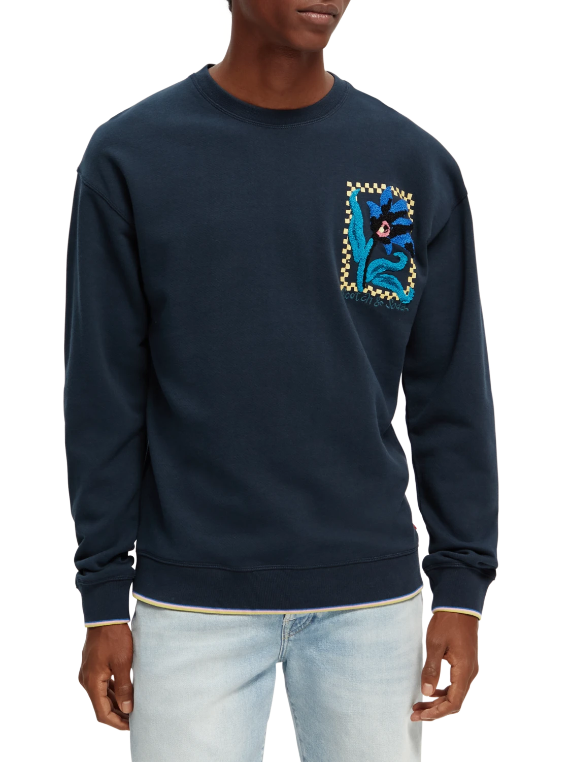 Scotch & Soda Loose Fit Organic Floral Artwork Sweatshirt 3 Scotch & Soda Loose Fit Organic Floral Artwork Sweatshirt