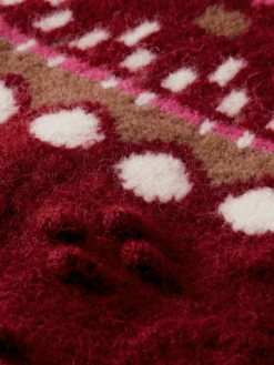 Scotch & Soda Cable Knit Fair Isle Sweater -Scotch & Soda 170040 Deep 20Raspberry DTL6