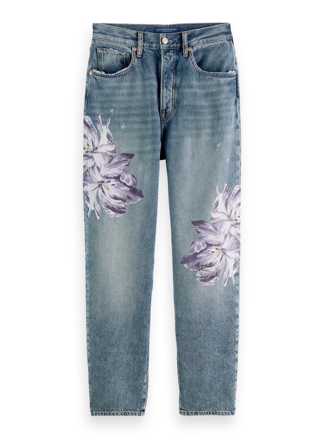 Scotch & Soda Bay Printed Organic Cotton Boyfriend Jeans | Sing Along 7 Scotch & Soda Bay Printed Organic Cotton Boyfriend Jeans | Sing Along - Image 5
