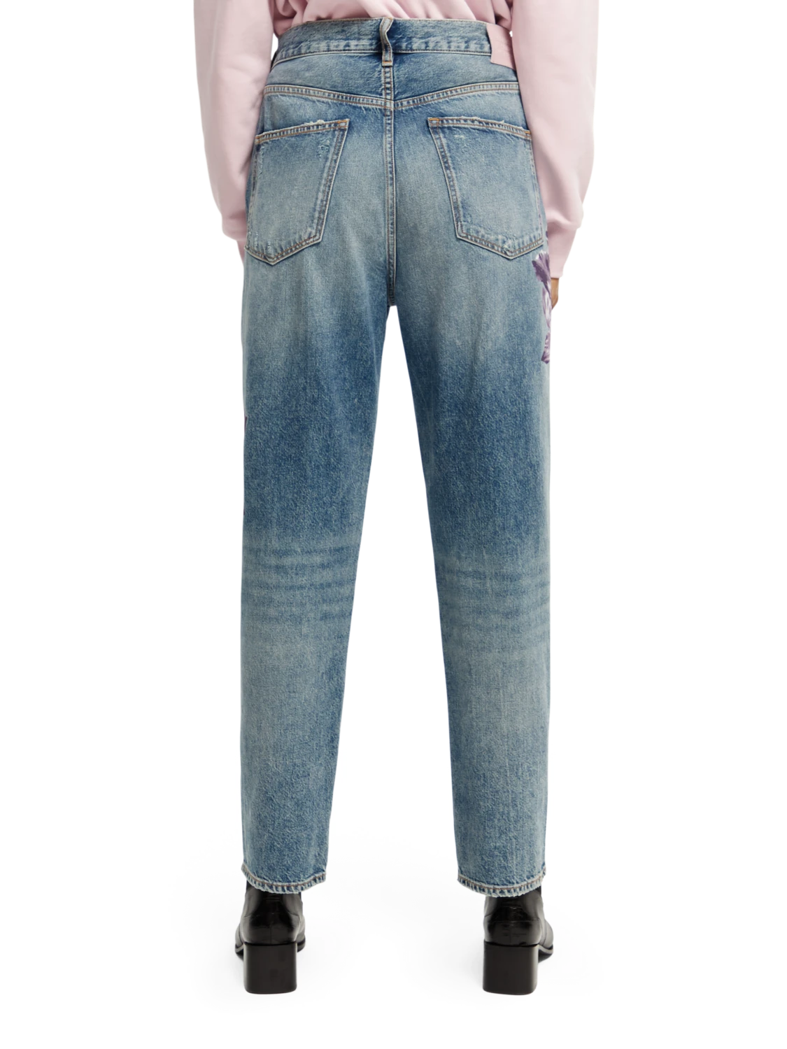 Scotch & Soda Bay Printed Organic Cotton Boyfriend Jeans | Sing Along 5 Scotch & Soda Bay Printed Organic Cotton Boyfriend Jeans | Sing Along - Image 3