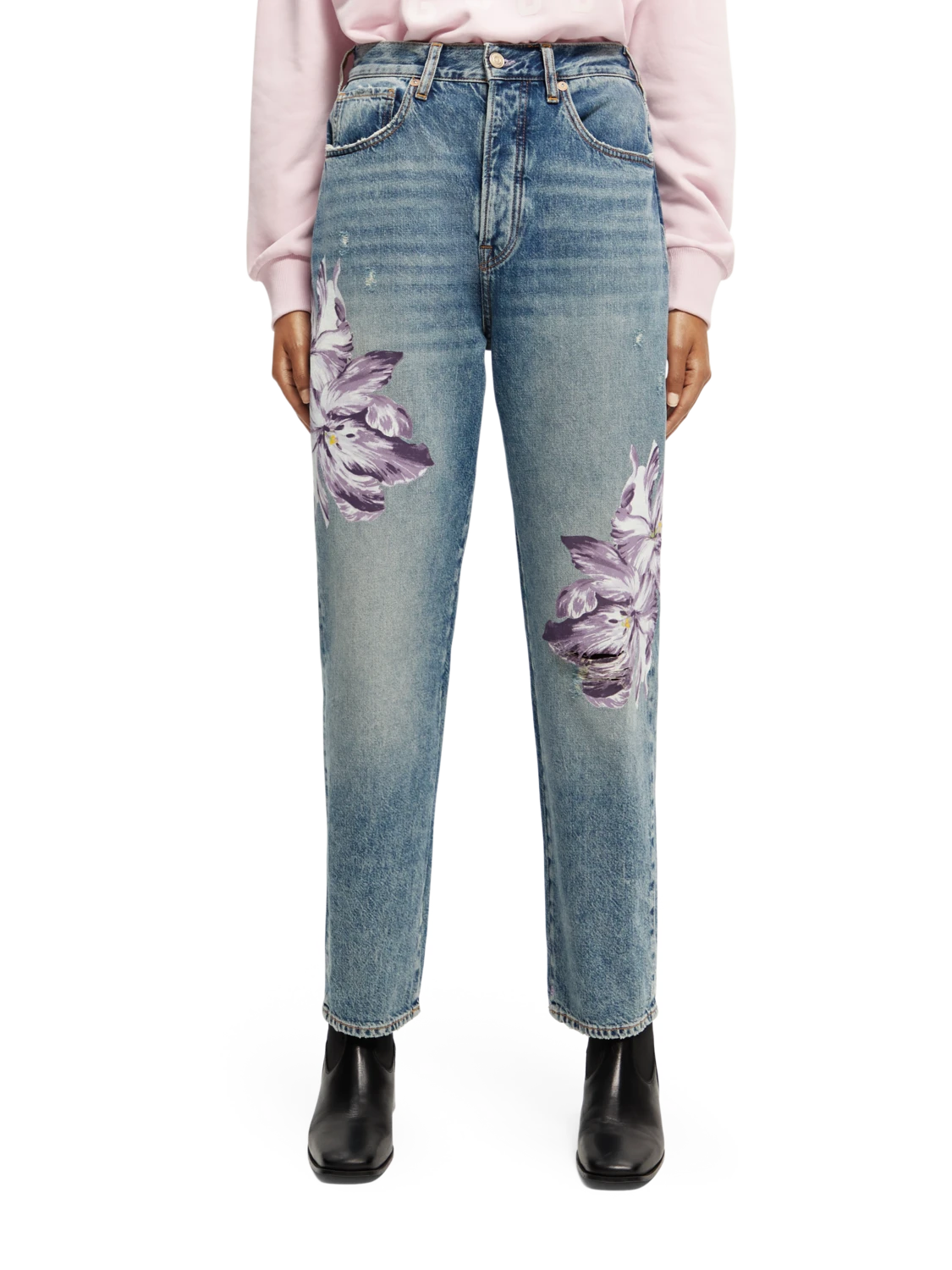 Scotch & Soda Bay Printed Organic Cotton Boyfriend Jeans | Sing Along 3 Scotch & Soda Bay Printed Organic Cotton Boyfriend Jeans | Sing Along