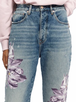 Scotch & Soda Bay Printed Organic Cotton Boyfriend Jeans | Sing Along 20 Scotch & Soda Bay Printed Organic Cotton Boyfriend Jeans | Sing Along -Scotch & Soda 170070 Sing 20Along NHD DTL2