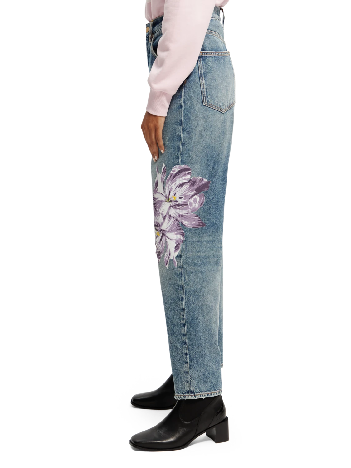 Scotch & Soda Bay Printed Organic Cotton Boyfriend Jeans | Sing Along 12 Scotch & Soda Bay Printed Organic Cotton Boyfriend Jeans | Sing Along - Image 10