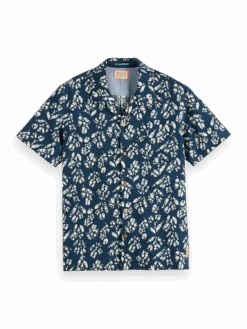 Scotch & Soda Printed Short-Sleeved Camp Shirt 14 Scotch & Soda Printed Short-Sleeved Camp Shirt -Scotch & Soda 170415 Combo 20D FNT
